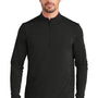 Ogio Mens Motion Moisture Wicking 1/4 Zip Sweatshirt w/ Pocket - Blacktop