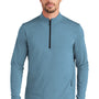 Ogio Mens Motion Moisture Wicking 1/4 Zip Sweatshirt w/ Pocket - Mist Blue