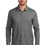 Ogio Mens Extend Long Sleeve Button Down Shirt w/ Pocket - Heather Blacktop