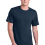 Port & Company Mens Core Blend Recycled Short Sleeve Crewneck T-Shirt - Navy Blue