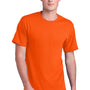Port & Company Mens Core Blend Recycled Short Sleeve Crewneck T-Shirt - Safety Orange
