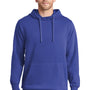 Port & Company Mens Beach Wash Fleece Hooded Sweatshirt Hoodie w/ Pouch Pocket - Iris Blue