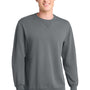 Port & Company Mens Beach Wash Fleece Crewneck Sweatshirt - Pewter Grey