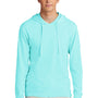 Port & Company Mens Beach Wash Garment Dyed Long Sleeve Hooded T-Shirt Hoodie - Glacier Blue