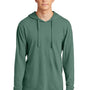 Port & Company Mens Beach Wash Garment Dyed Long Sleeve Hooded T-Shirt Hoodie - Nordic Green