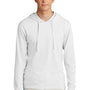 Port & Company Mens Beach Wash Garment Dyed Long Sleeve Hooded T-Shirt Hoodie - White