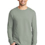 Port & Company Mens Beach Wash Long Sleeve Crewneck T-Shirt - Dove Grey