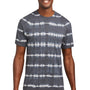 Port & Company Mens Allover Stripe Tie-Dye Short Sleeve Crewneck T-Shirt - Graphite Grey/Light Grey