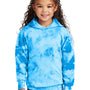 Port & Company Youth Crystal Tie-Dye Hooded Sweatshirt Hoodie w/ Pouch Pocket - Sky Blue