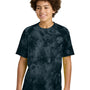 Port & Company Youth Crystal Tie-Dye Short Sleeve Crewneck T-Shirt - Black