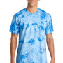 Port & Company Mens Crystal Tie-Dye Short Sleeve Crewneck T-Shirt - Sky Blue