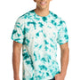 Port & Company Mens Crystal Tie-Dye Short Sleeve Crewneck T-Shirt - Teal Green