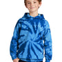 Port & Company Youth Tie-Dye Fleece Hooded Sweatshirt Hoodie w/ Pouch Pocket - Royal Blue