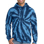 Port & Company Mens Tie-Dye Fleece Hooded Sweatshirt Hoodie w/ Pouch Pocket - Navy Blue