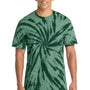 Port & Company Mens Tie-Dye Short Sleeve Crewneck T-Shirt - Forest Green