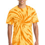 Port & Company Mens Tie-Dye Short Sleeve Crewneck T-Shirt - Gold