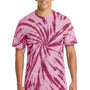 Port & Company Mens Tie-Dye Short Sleeve Crewneck T-Shirt - Maroon