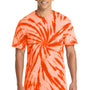 Port & Company Mens Tie-Dye Short Sleeve Crewneck T-Shirt - Orange