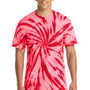 Port & Company Mens Tie-Dye Short Sleeve Crewneck T-Shirt - Red