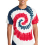 Port & Company Mens Tie-Dye Short Sleeve Crewneck T-Shirt - USA Rainbow