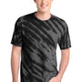 Port & Company Mens Tie-Dye Short Sleeve Crewneck T-Shirt - Black