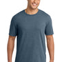 Port & Company Mens Short Sleeve Crewneck T-Shirt - Heather Steel Blue