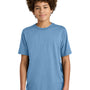 Port & Company Youth CVC Short Sleeve Crewneck T-Shirt - Tundra Blue