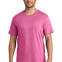 Port & Company Mens CVC Short Sleeve Crewneck T-Shirt - Awareness Pink
