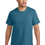 Port & Company Mens CVC Short Sleeve Crewneck T-Shirt - Heather Mountain Blue