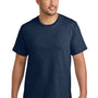 Port & Company Mens CVC Short Sleeve Crewneck T-Shirt - Heather Team Navy Blue