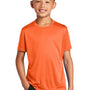 Port & Company Youth Dry Zone Performance Moisture Wicking Short Sleeve Crewneck T-Shirt - Neon Orange