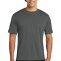 Port & Company Mens Dry Zone Performance Moisture Wicking Short Sleeve Crewneck T-Shirt - Charcoal Grey