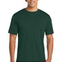 Port & Company Mens Dry Zone Performance Moisture Wicking Short Sleeve Crewneck T-Shirt - Dark Green