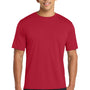 Port & Company Mens Dry Zone Performance Moisture Wicking Short Sleeve Crewneck T-Shirt - Red