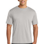 Port & Company Mens Dry Zone Performance Moisture Wicking Short Sleeve Crewneck T-Shirt - Silver Grey