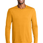 Port & Company Mens Dry Zone Performance Moisture Wicking Long Sleeve Crewneck T-Shirt - Gold