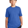 Port & Company Youth Dry Zone Performance Moisture Wicking Short Sleeve Crewneck T-Shirt - True Royal Blue