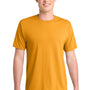 Port & Company Mens Dry Zone Performance Moisture Wicking Short Sleeve Crewneck T-Shirt - Gold