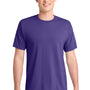 Port & Company Mens Dry Zone Performance Moisture Wicking Short Sleeve Crewneck T-Shirt - Purple