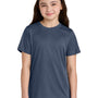 Port & Company Youth Heather Performance Short Sleeve Crewneck T-Shirt - Heather True Navy Blue - COMING SOON
