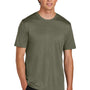 Port & Company Mens Heather Performance Short Sleeve Crewneck T-Shirt - Heather Olive Drab Green - COMING SOON