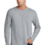Port & Company Mens Easy Long Sleeve Crewneck T-Shirt - Heather Grey - COMING SOON