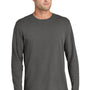 Port & Company Mens Easy Long Sleeve Crewneck T-Shirt - Charcoal Grey - COMING SOON