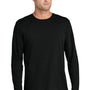 Port & Company Mens Easy Long Sleeve Crewneck T-Shirt - Jet Black - COMING SOON