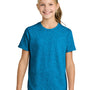Port & Company Youth Easy Short Sleeve Crewneck T-Shirt - Heather Sapphire Blue - COMING SOON
