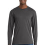 Port & Company Mens Fan Favorite Long Sleeve Crewneck T-Shirt - Charcoal Grey