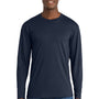 Port & Company Mens Fan Favorite Long Sleeve Crewneck T-Shirt - Deep Navy Blue