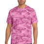 Port & Company Mens Core Short Sleeve Crewneck T-Shirt - Pink Camo