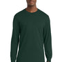 Port & Company Mens Core Long Sleeve Crewneck T-Shirt - Dark Green