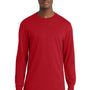 Port & Company Mens Core Long Sleeve Crewneck T-Shirt - Red